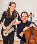 Asya Fateyeva, klassiches Saxophon und Matias de Oliveira Pinto, Violoncello