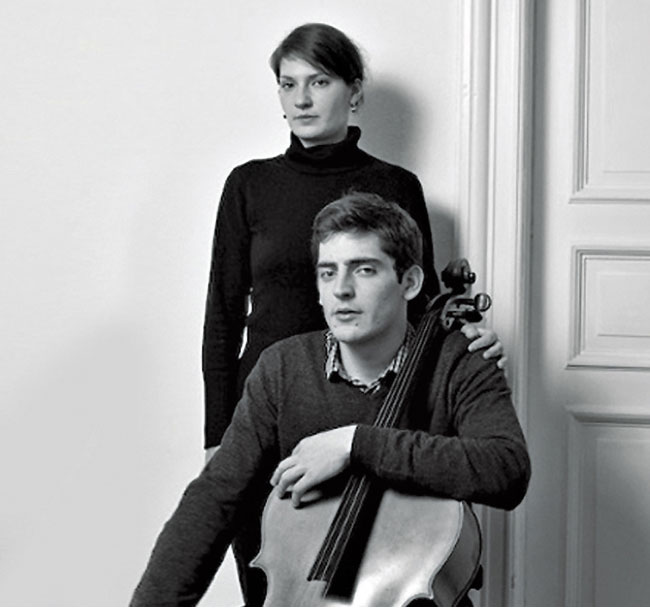 Das Geschwister-Paar Arthur Hornig (Cello) und Klara Hornig (Klavier)